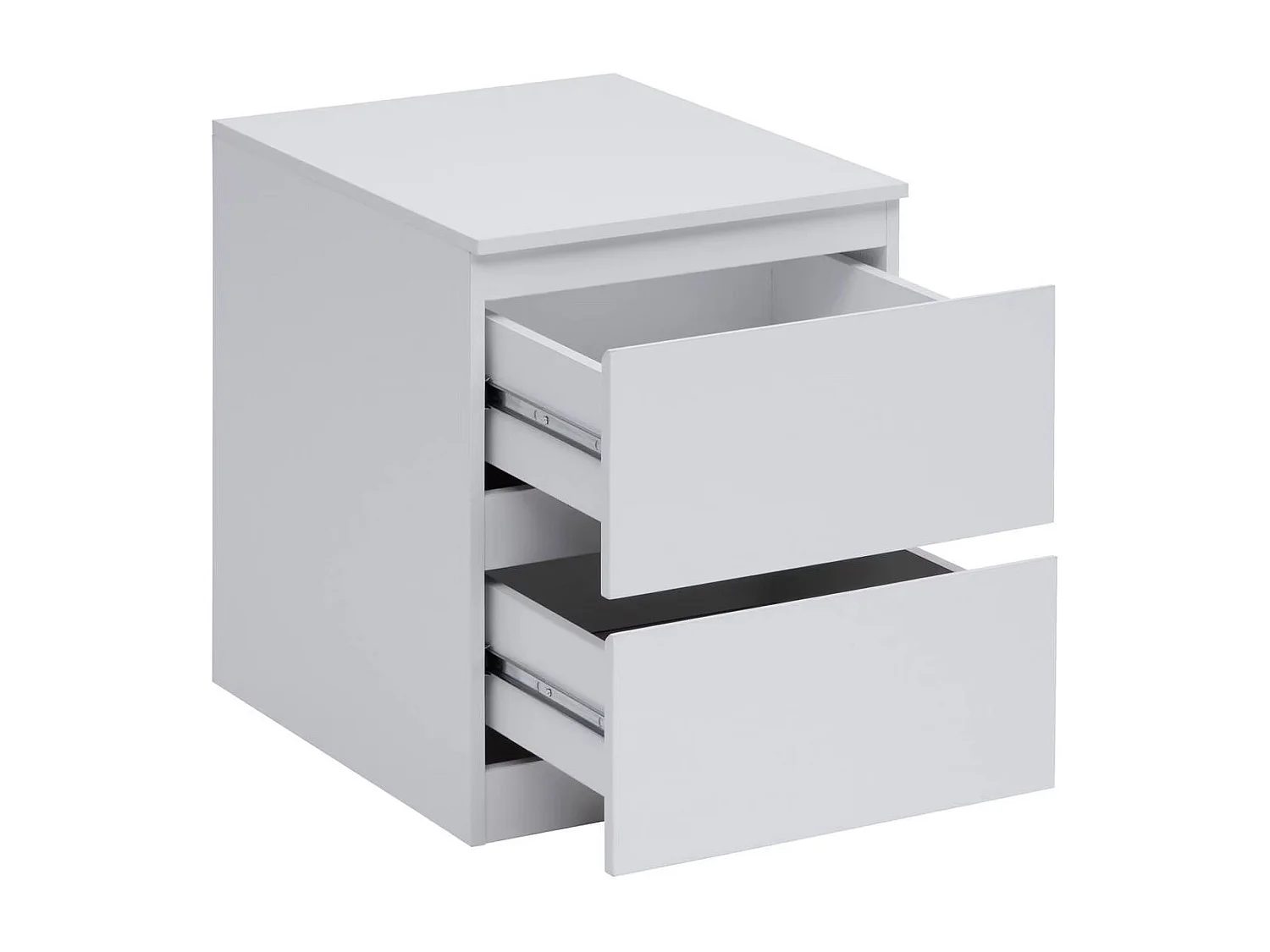 Table de nuit , chevet de 3 tiroirs coloris blanc - Longueur 38 x Profondeur 48 x Hauteur 50 cm