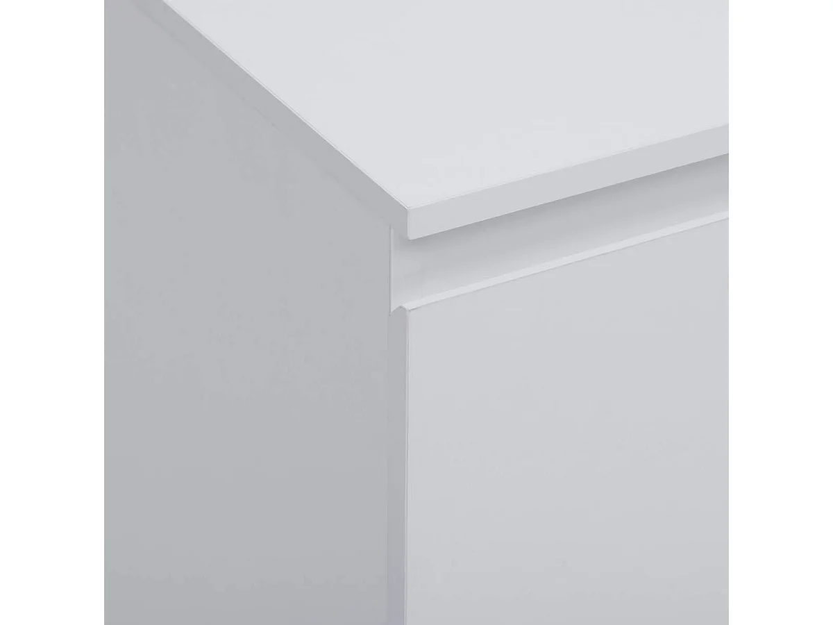 Table de nuit , chevet de 3 tiroirs coloris blanc - Longueur 38 x Profondeur 48 x Hauteur 50 cm