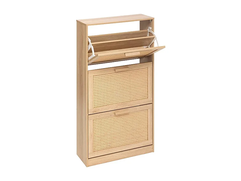 Meuble colonne à chaussures 3 tiroirs 18 paires - Longueur 60 x Profondeur 24 x Hauteur 113 cm