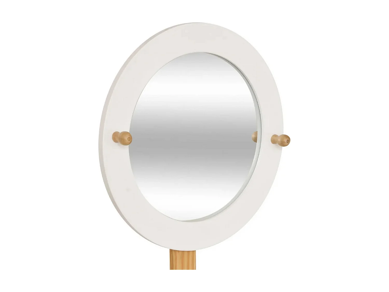 Coiffeuse enfant avec miroir et tabouret Blanc - Longueur 60,7 x Profondeur 42 x Hauteur 89,2 cm