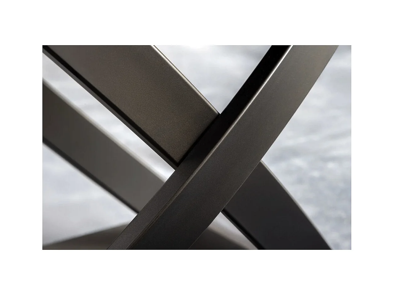 Table ATONIA – Ovale extensible 130 à 190 cm – Plateau céramique effet marbre blanc – Pieds métal – Style moderne