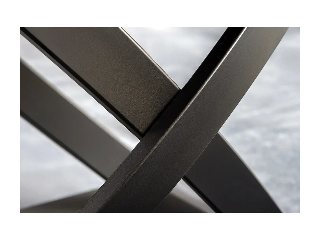 Table ATONIA – Ovale extensible 130 à 190 cm – Plateau céramique effet marbre blanc – Pieds métal – Style moderne