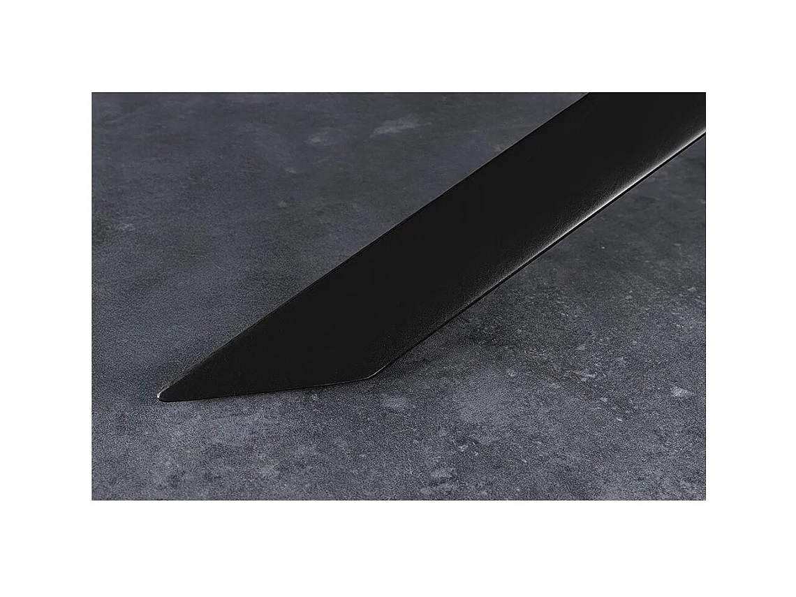 Table de salle à manger AERIS – Ovale 280 cm – Plateau céramique effet marbre blanc – Pieds métal – Style chic