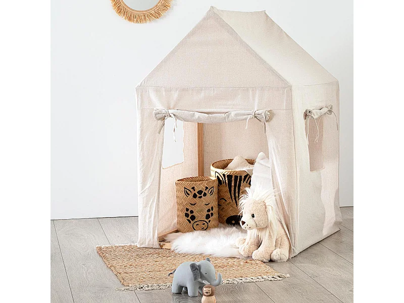 Cabaña para niños de tela