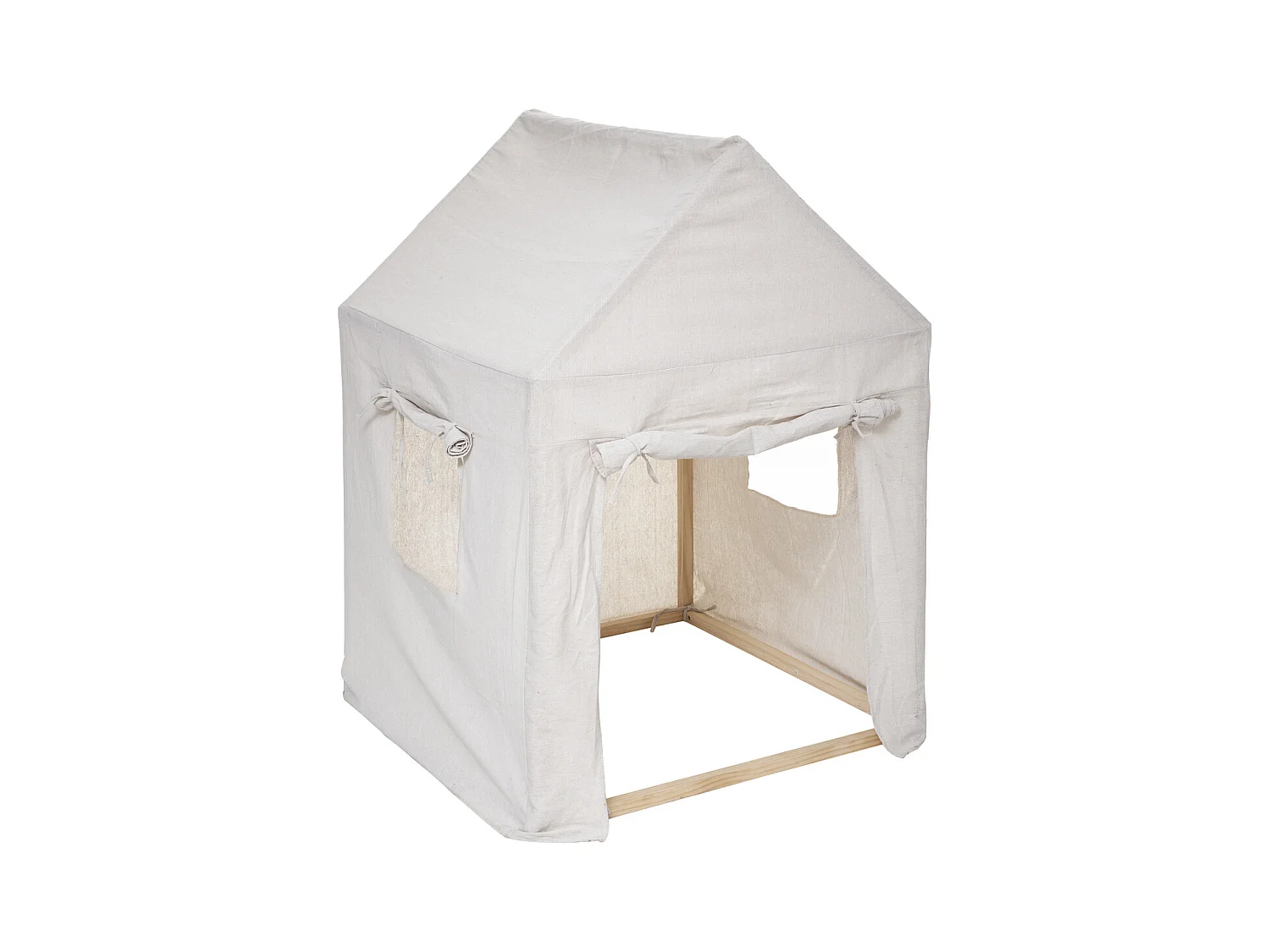 Maison Déco Enfant "Pin & Toile" 116cm Beige