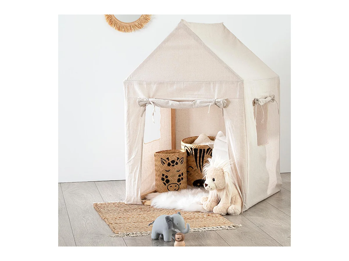 Cabaña para niños de tela