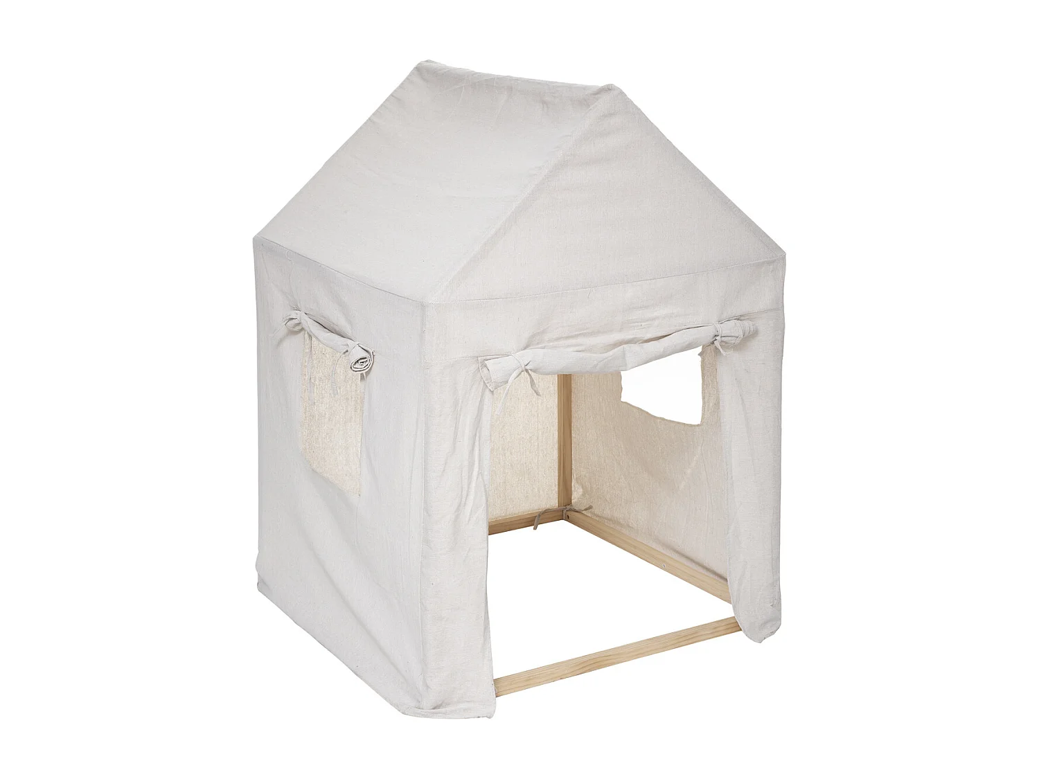 Maison Déco Enfant "Pin & Toile" 116cm Beige