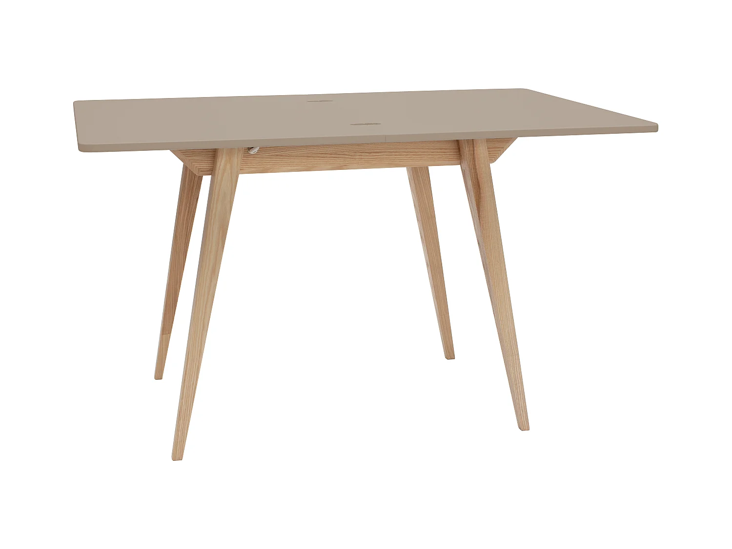 Table à manger extensible 90x65 Envelope Beige Brun