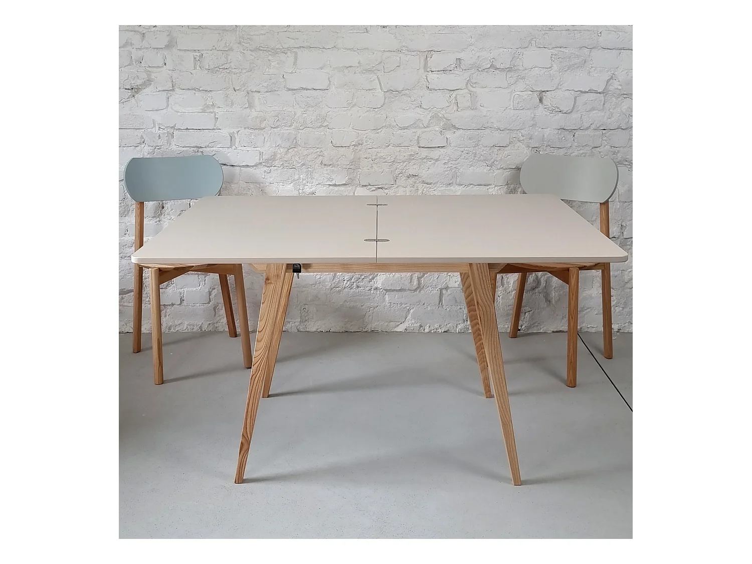 Table à manger extensible 90x65 Envelope Beige Brun
