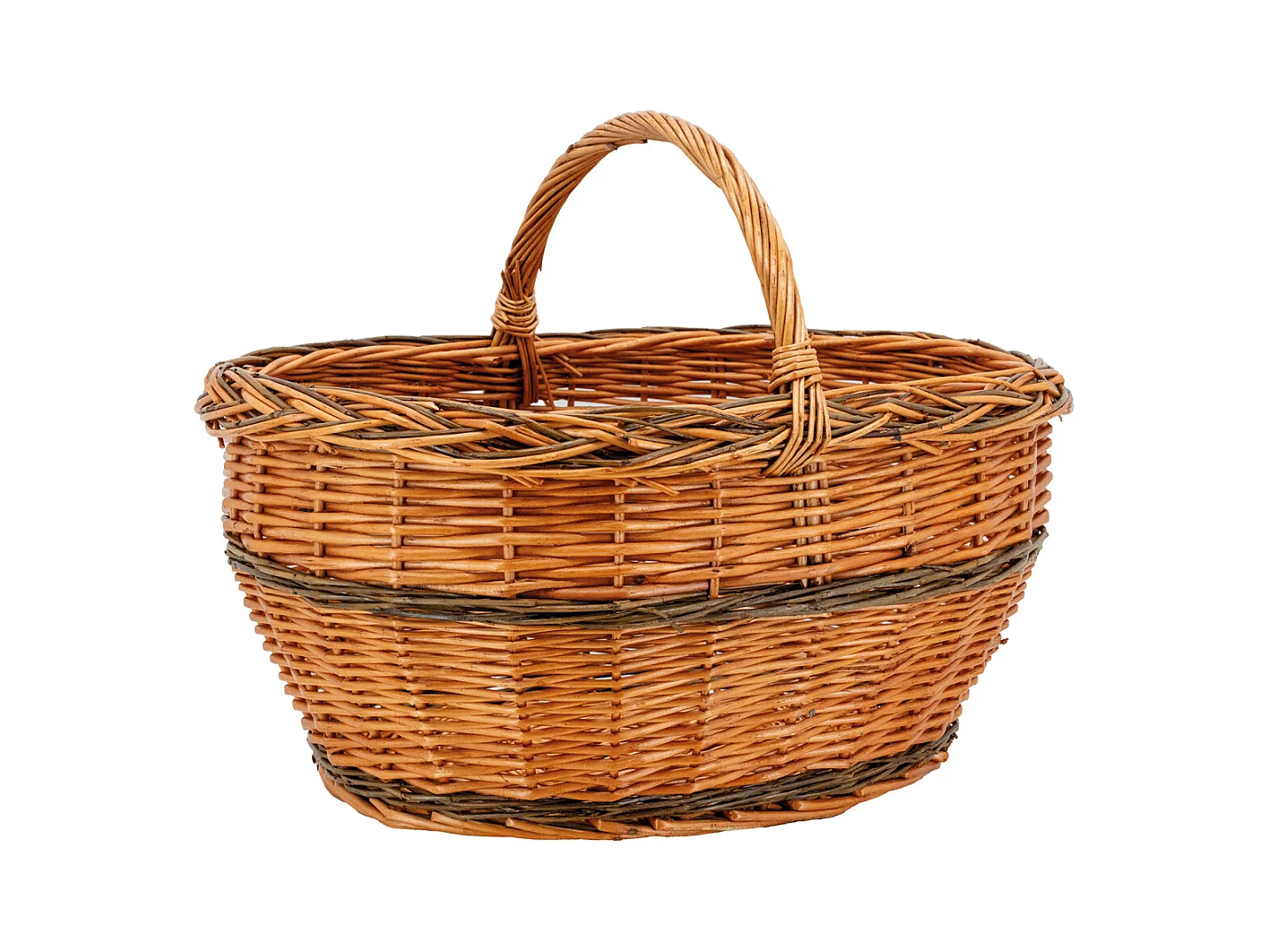 Panier Lucette en osier buff Arrondi