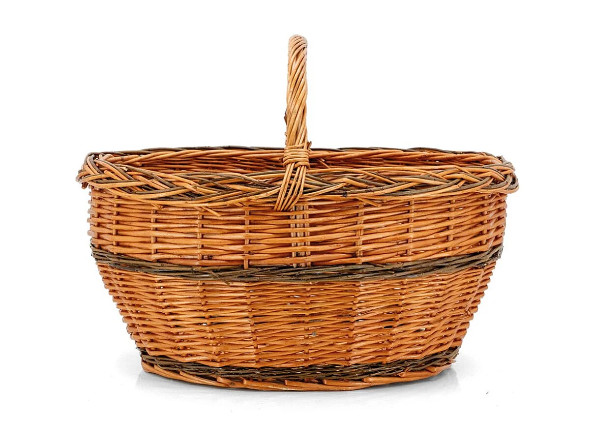 Panier Lucette en osier buff Arrondi