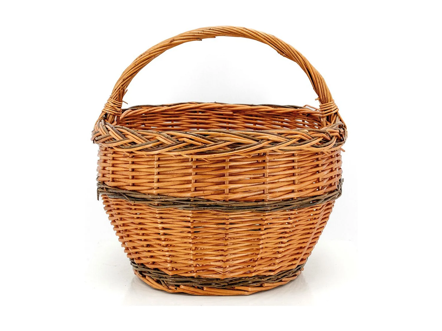 Panier Lucette en osier buff Arrondi