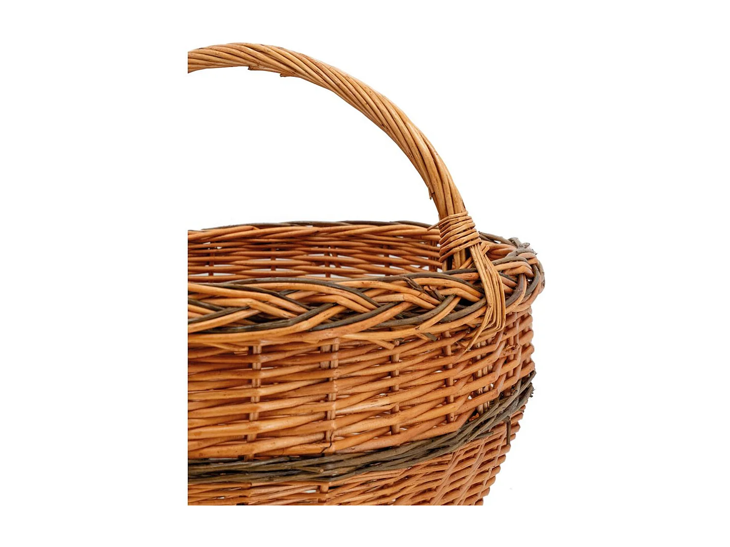 Panier Lucette en osier buff Arrondi