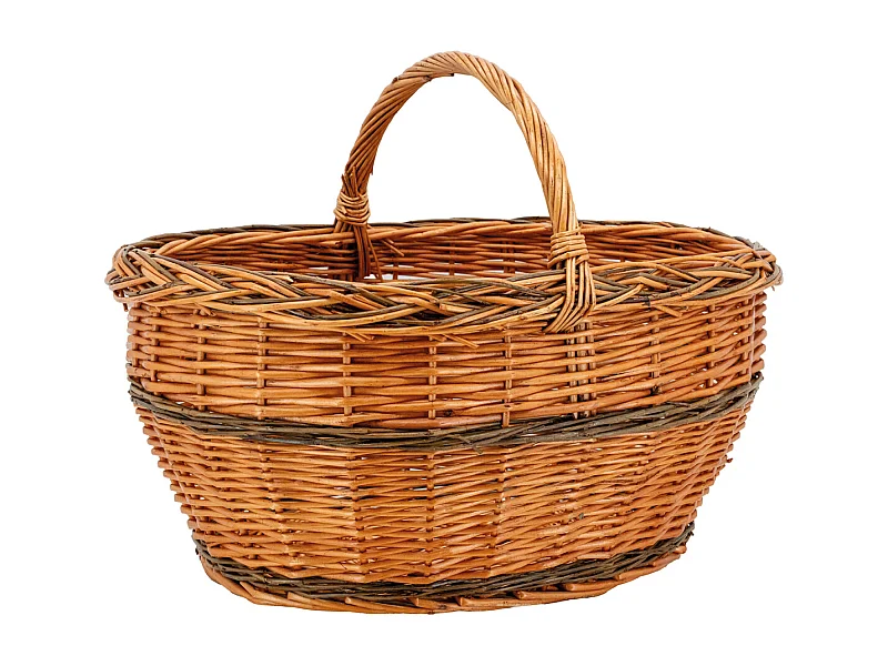 Panier Lucette en osier buff Arrondi