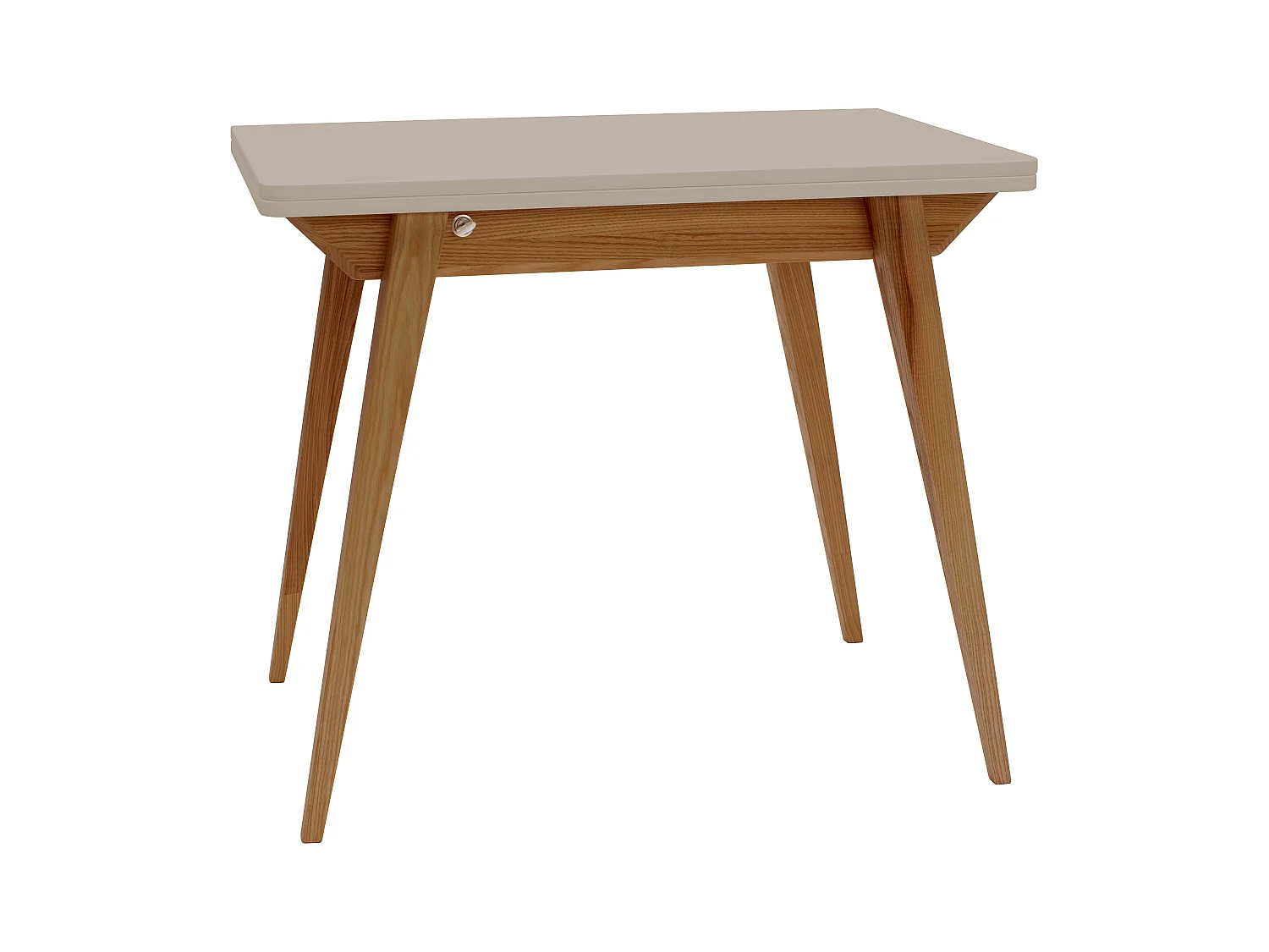 Table à manger extensible 90x65 Envelope Beige Brun Chêne