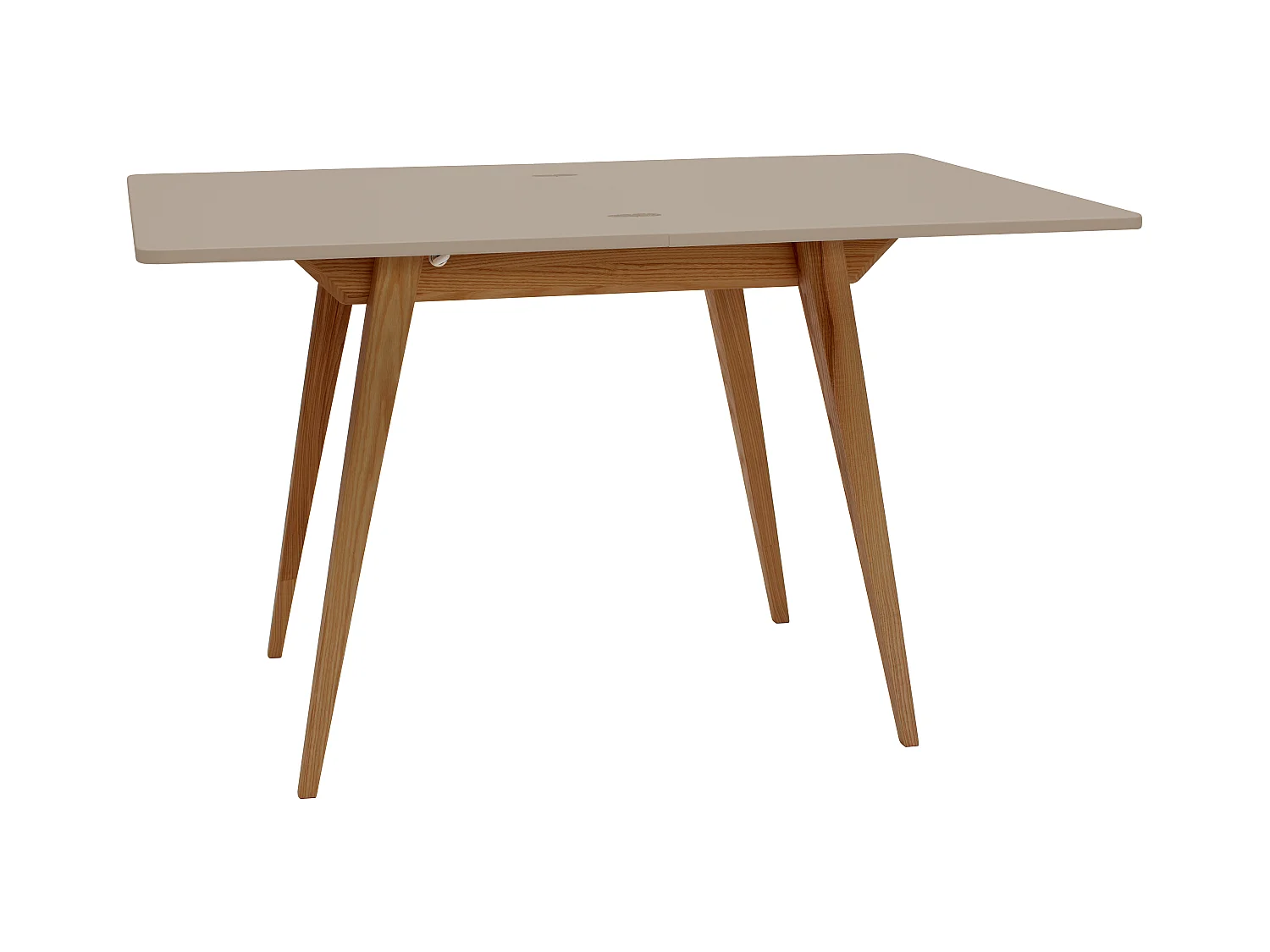 Table à manger extensible 90x65 Envelope Beige Brun Chêne