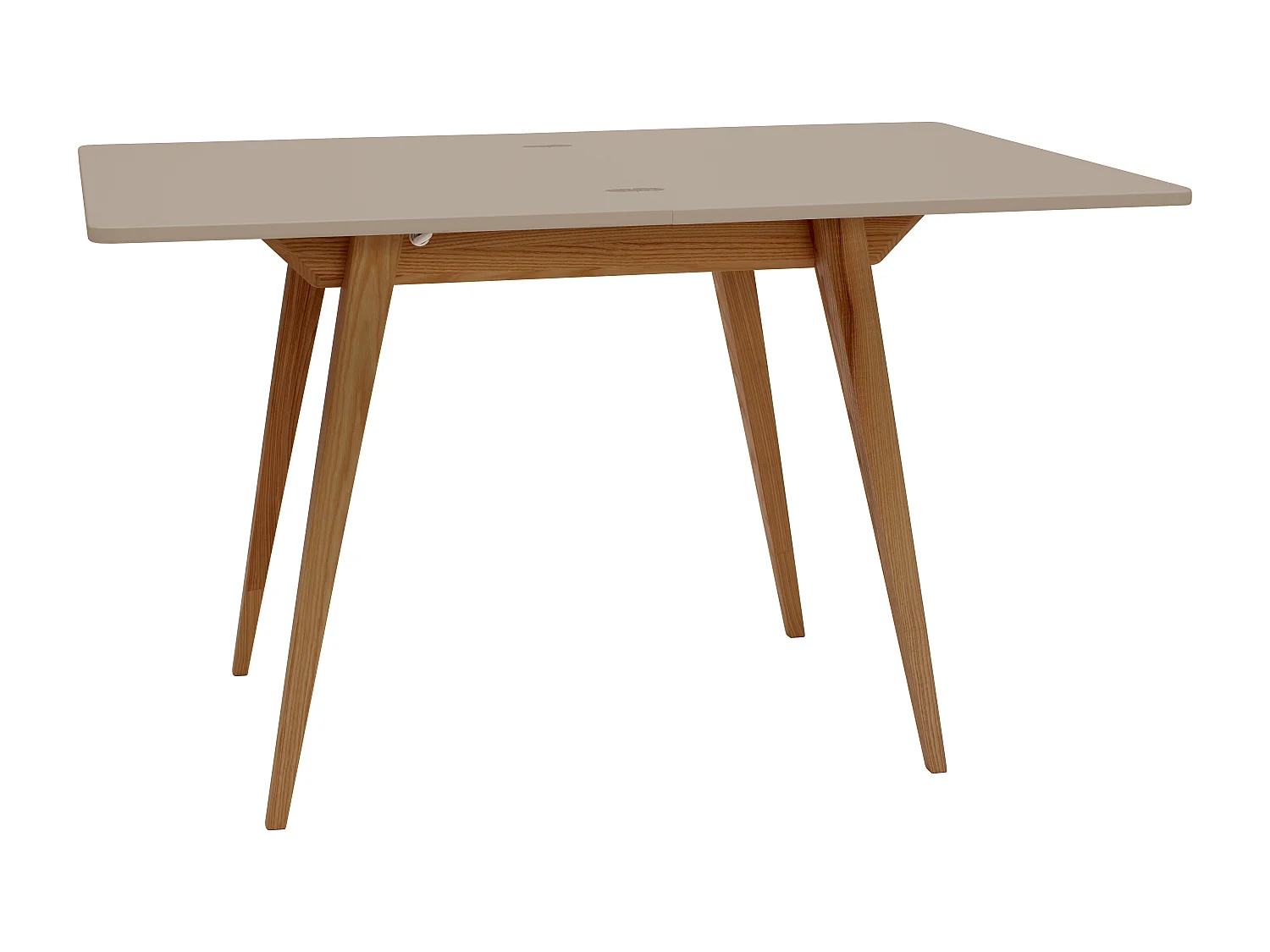 Table à manger extensible 90x65 Envelope Beige Brun Chêne