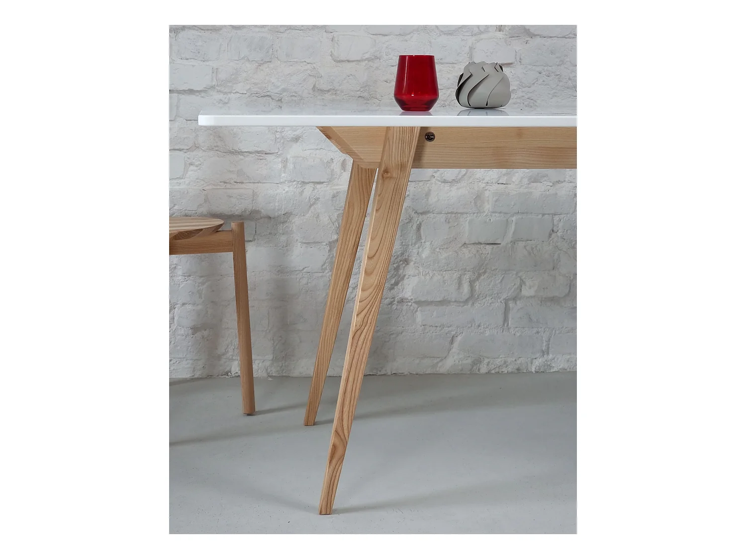 Table à manger extensible 90x65 Envelope Blanc