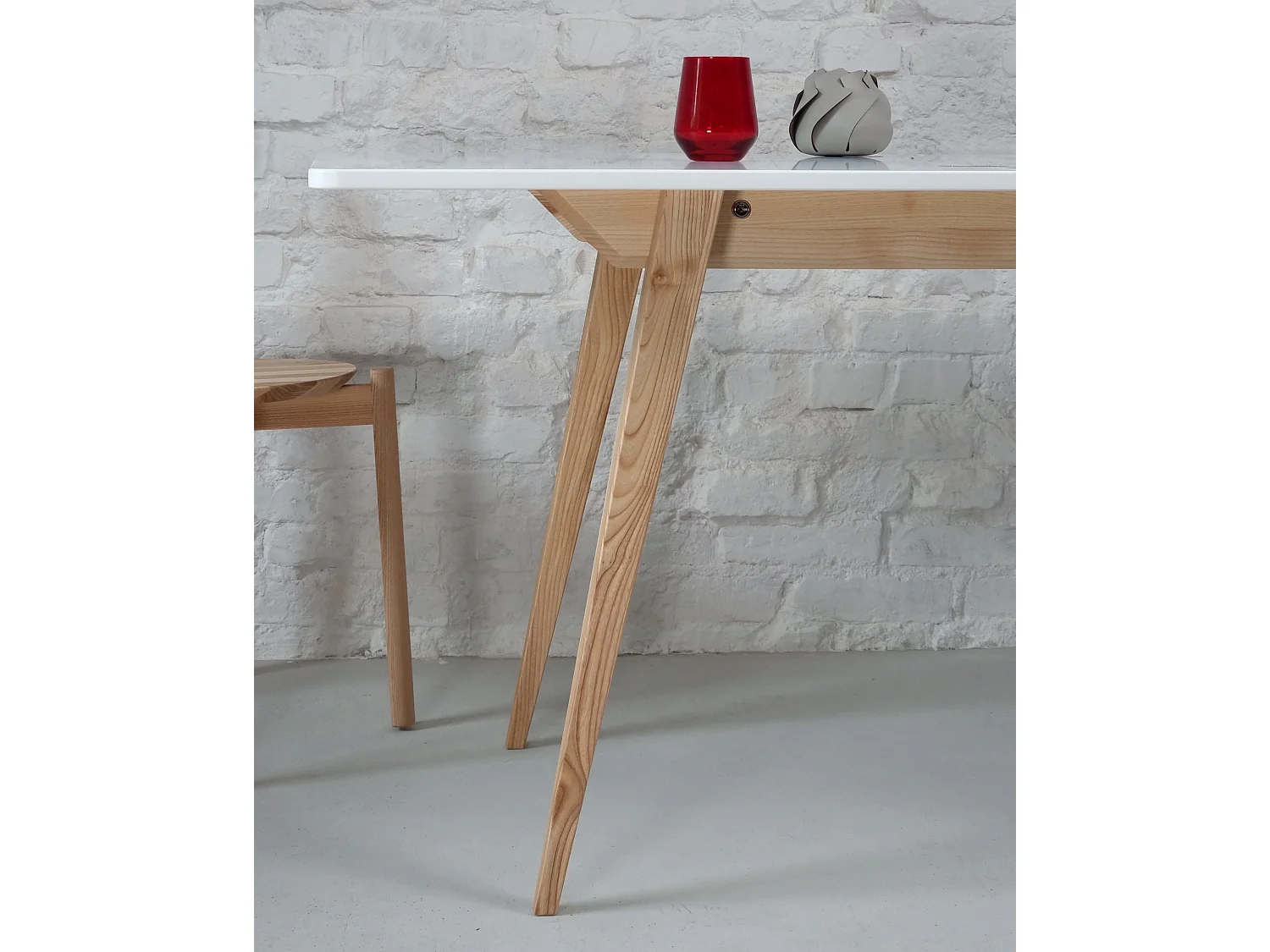 Table à manger extensible 90x65 Envelope Blanc