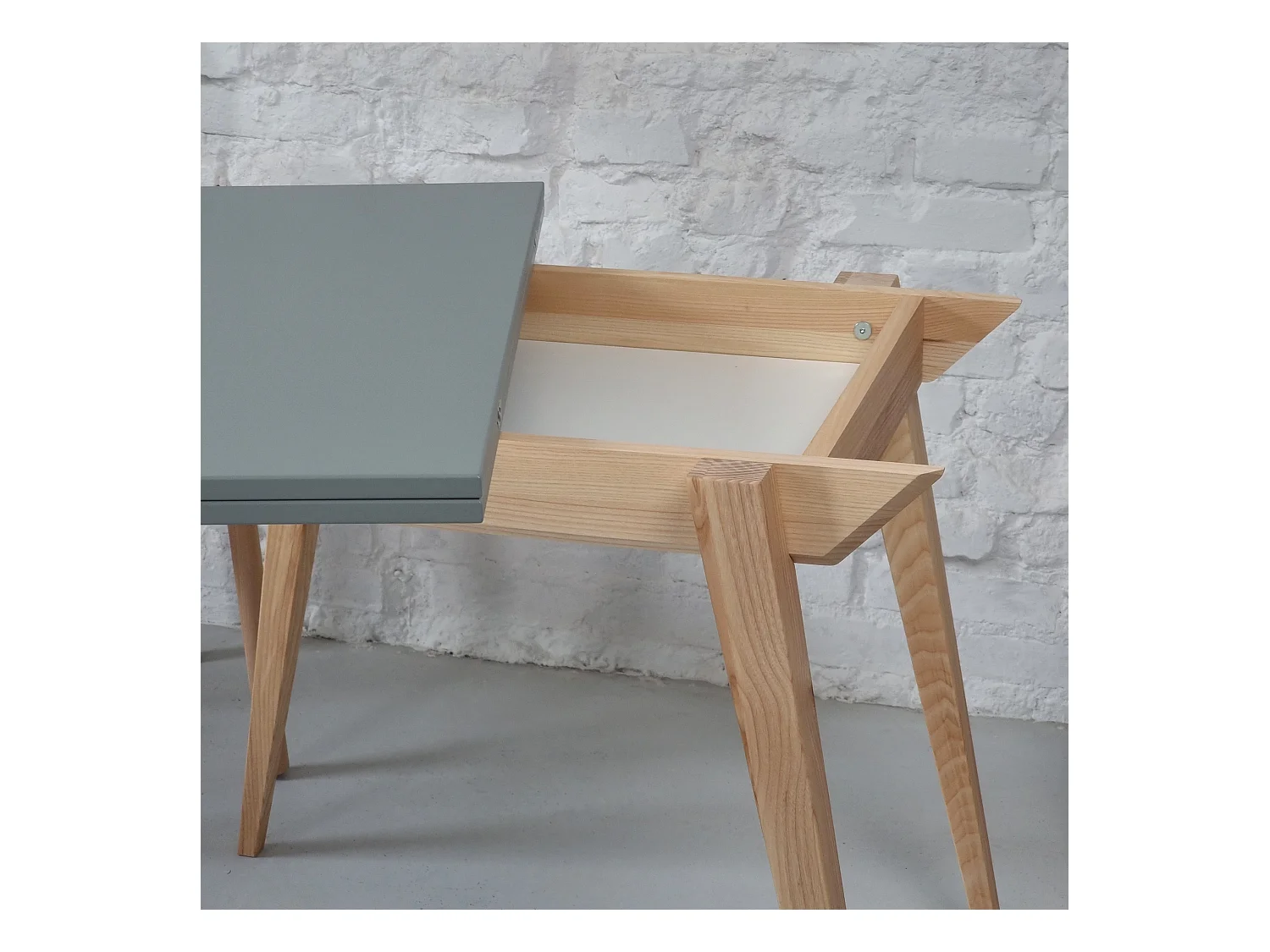 Table à manger extensible 90x65 Envelope Gris Béton