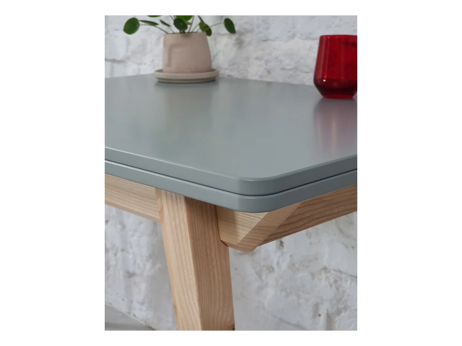 Table à manger extensible 90x65 Envelope Gris Béton