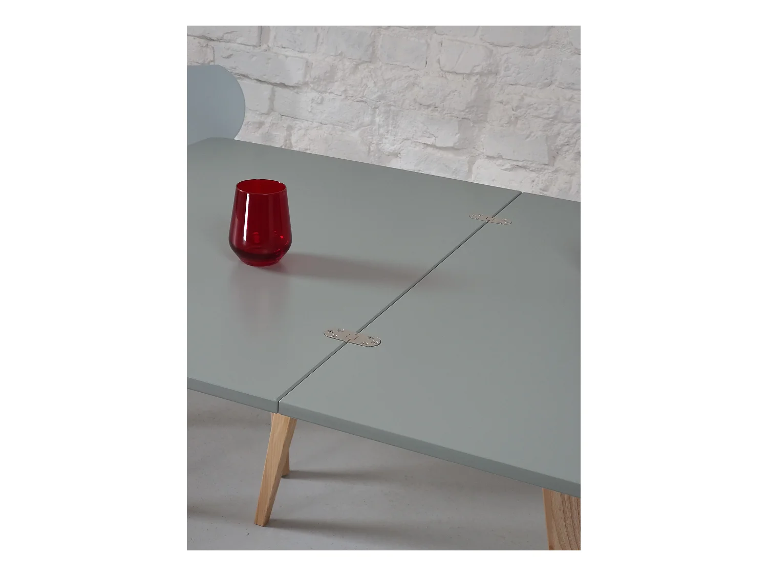 Table à manger extensible 90x65 Envelope Gris Béton