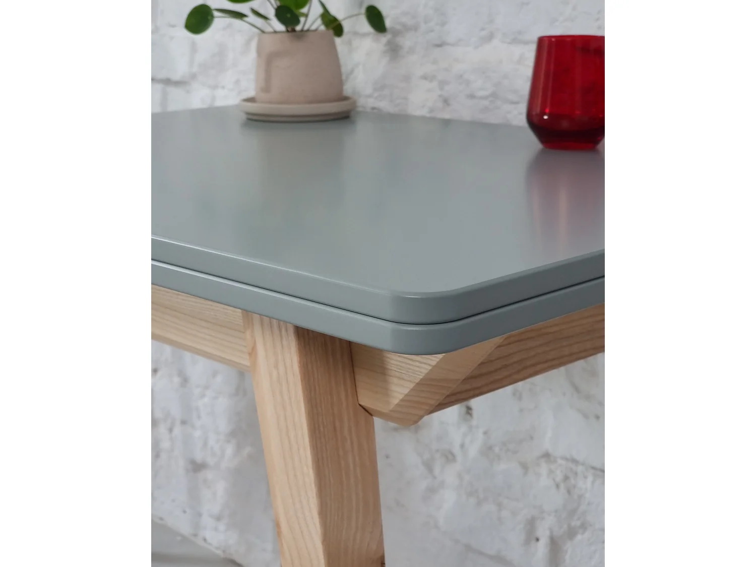 Table à manger extensible 90x65 Envelope Gris Béton