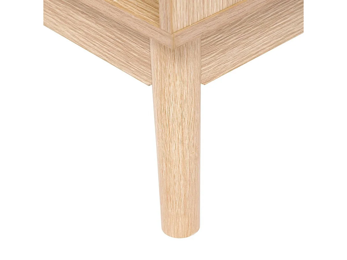 Bibliothèque étagère avec 8 niches coloris effet bois naturel - Longueur 80 x Profondeur 30 x Hauteur 160 cm