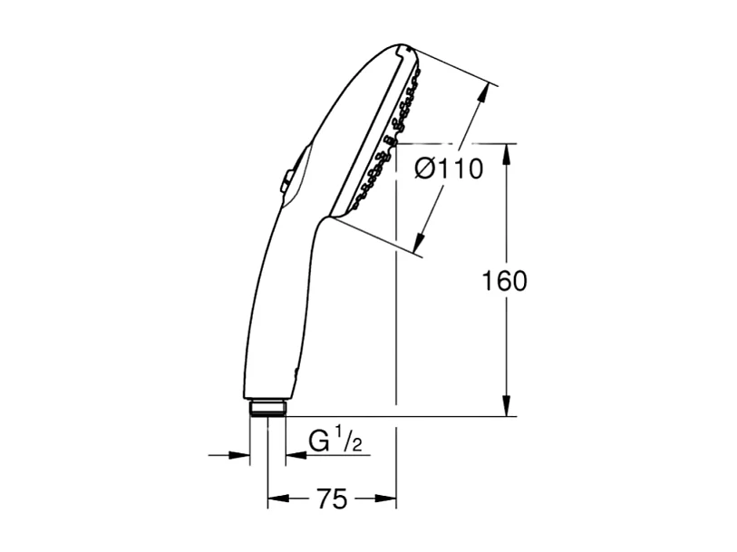 Douchette 2 jets GROHE Vitalio Start 110 Chromé