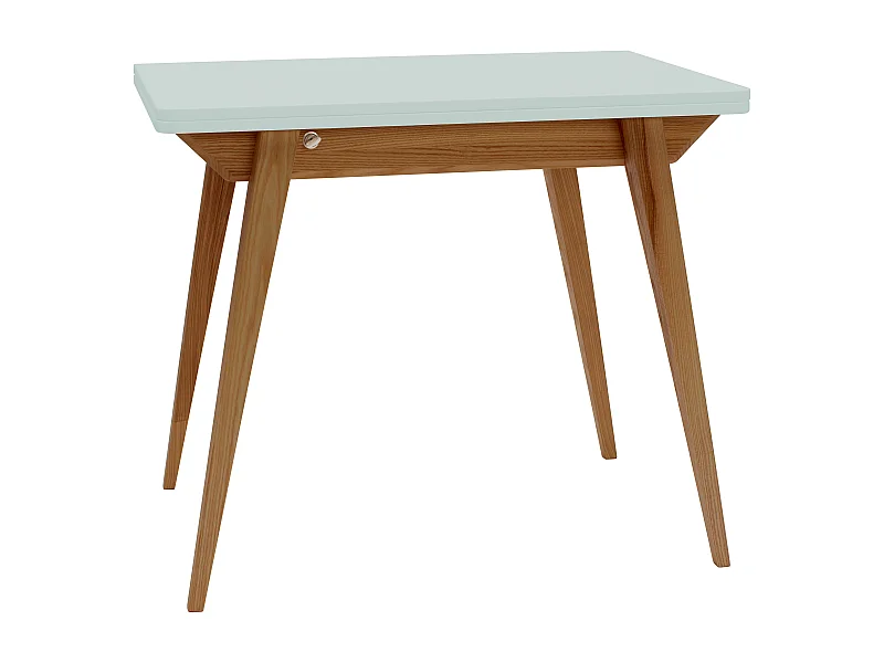 Tavolo da pranzo allungabile  90x65cm Envelope Menta Effimera con gambe in rovere