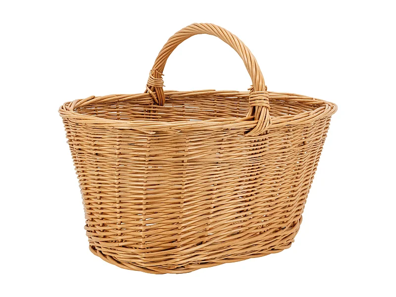 Panier crocane en osier buff