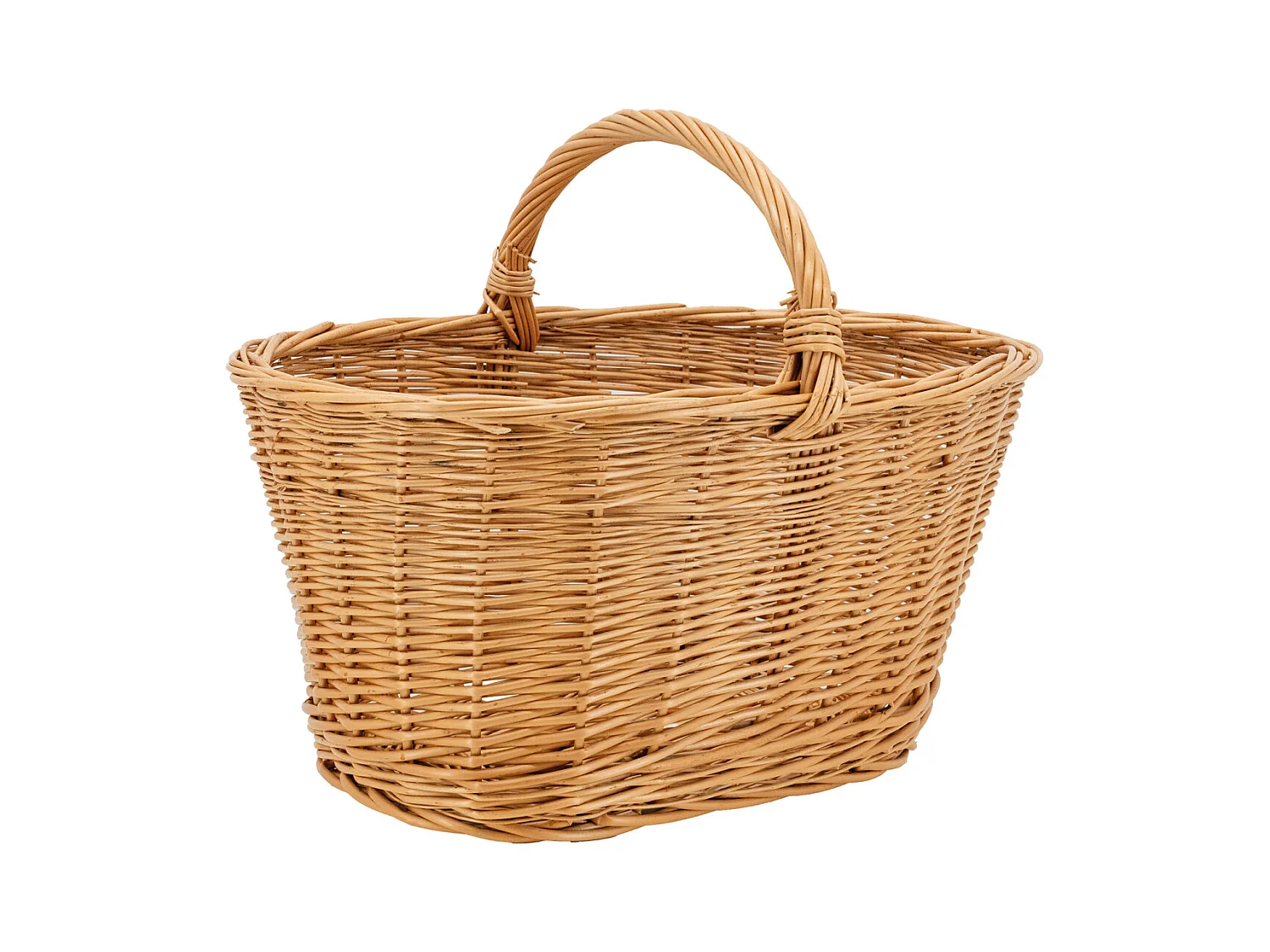 Panier crocane en osier buff