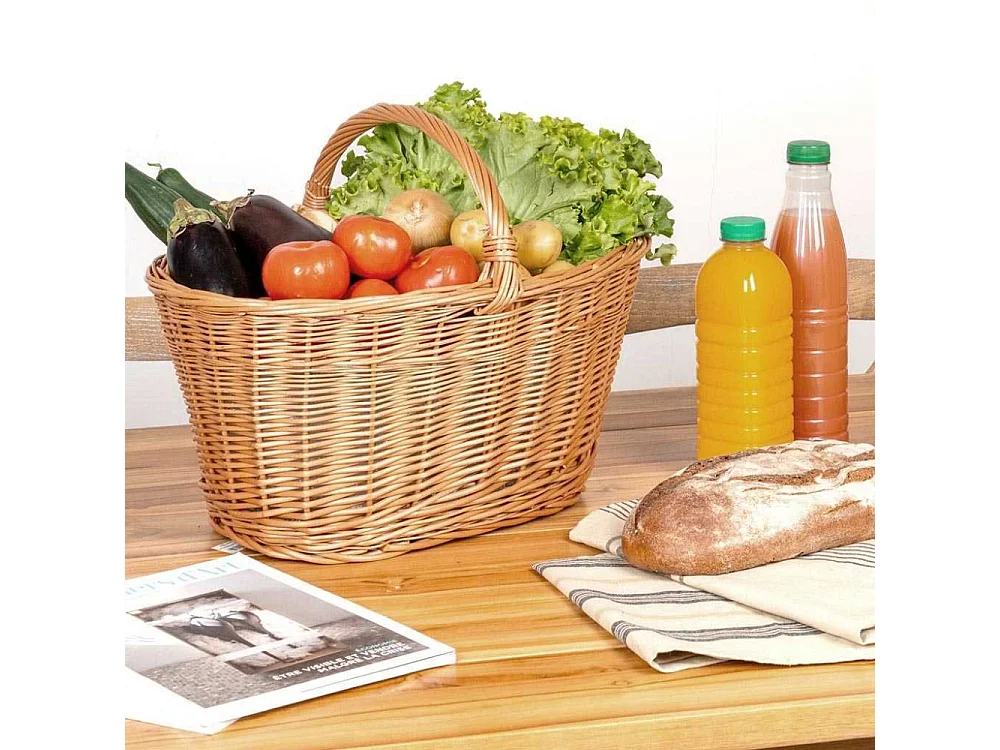 Panier crocane en osier buff