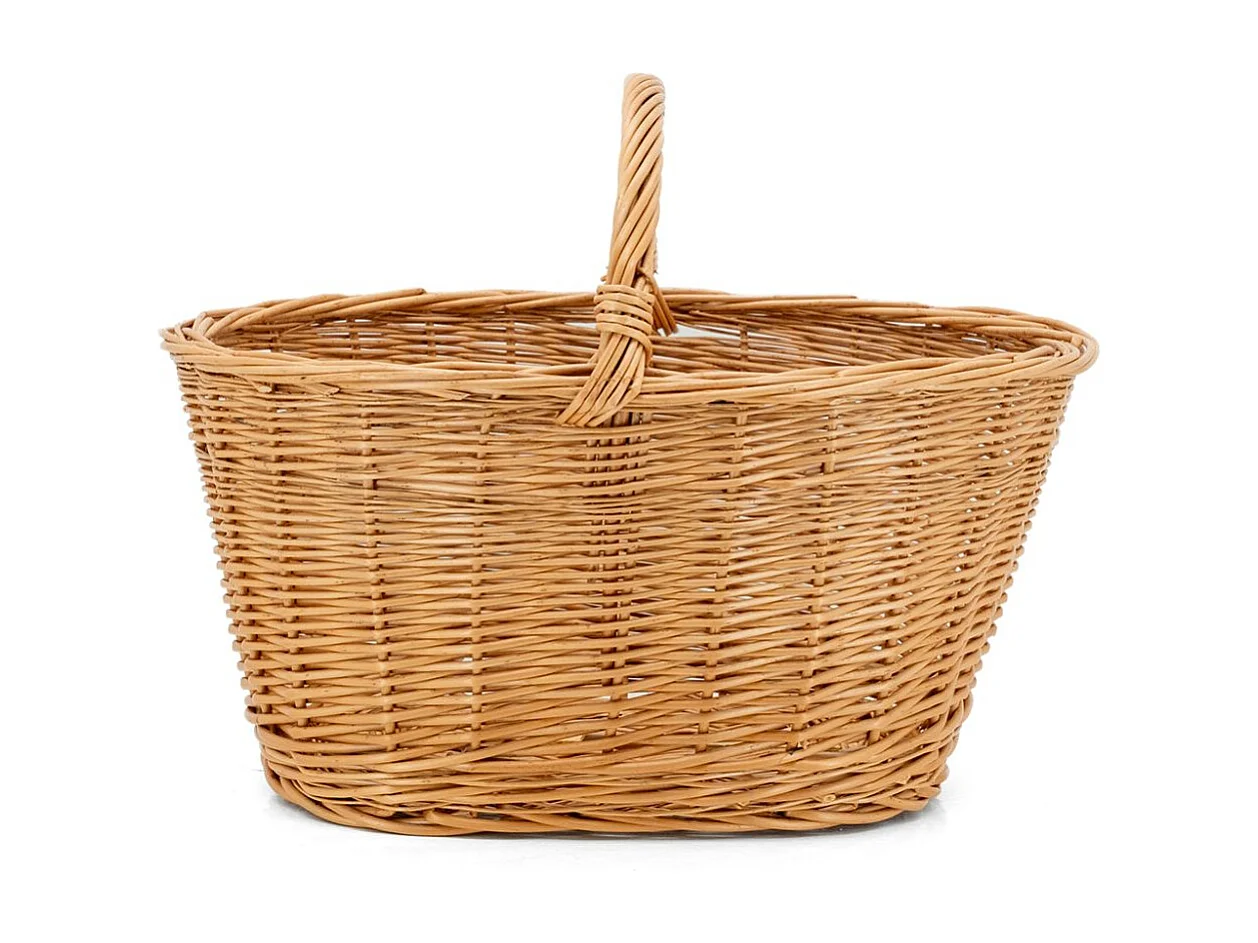 Panier crocane en osier buff