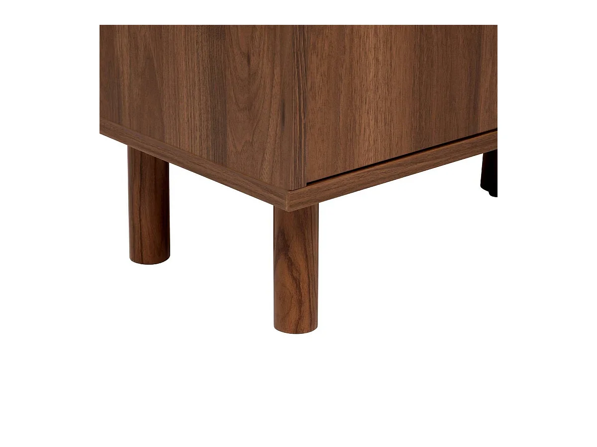 Bibliothèque de 2 portes coulissantes et 8 niches coloris marron - Longueur 80 x largeur 30 x Hauteur 159,5 cm