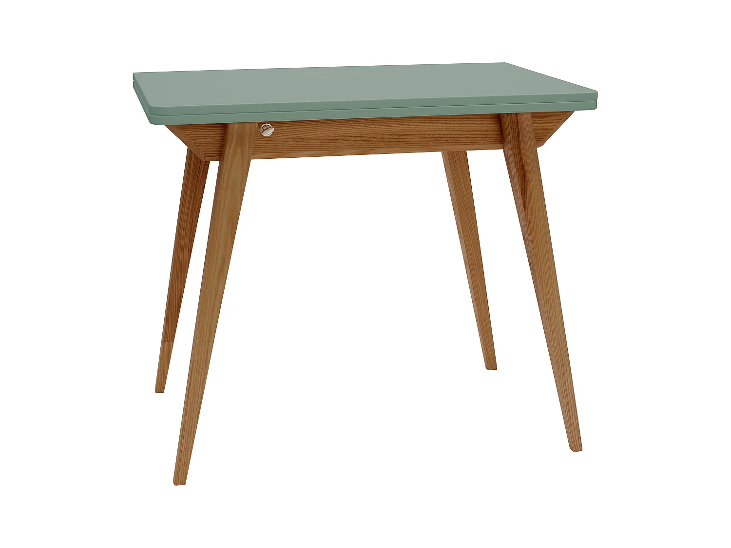 Table à manger extensible 90x65 Envelope Vert Sauge Chêne