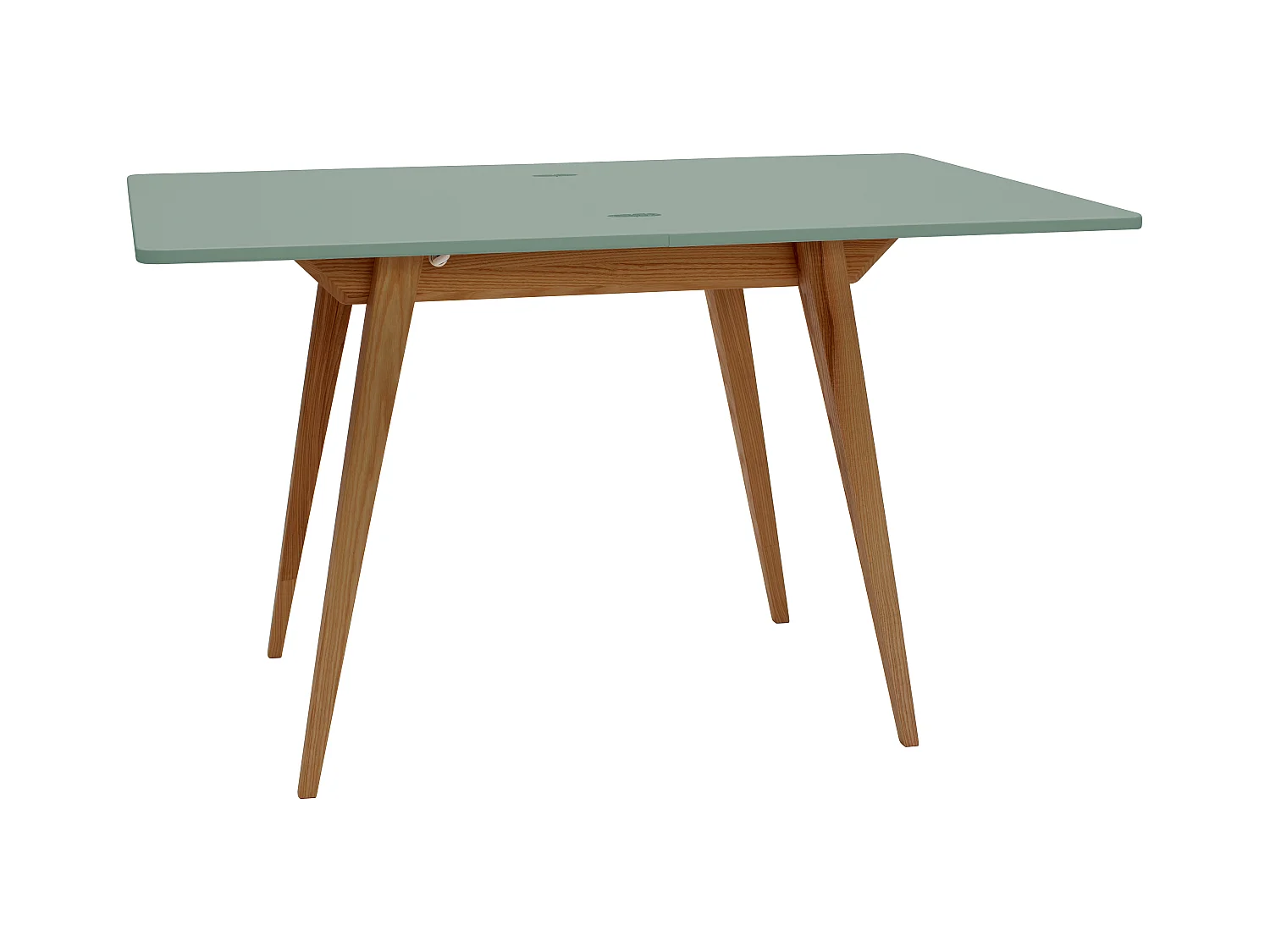 Table à manger extensible 90x65 Envelope Vert Sauge Chêne