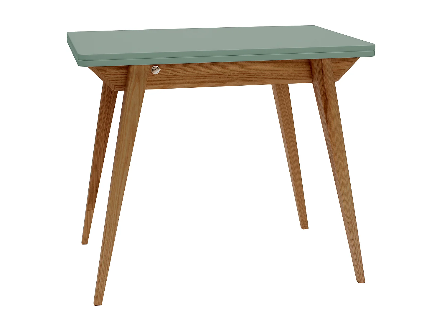 Table à manger extensible 90x65 Envelope Vert Sauge Chêne