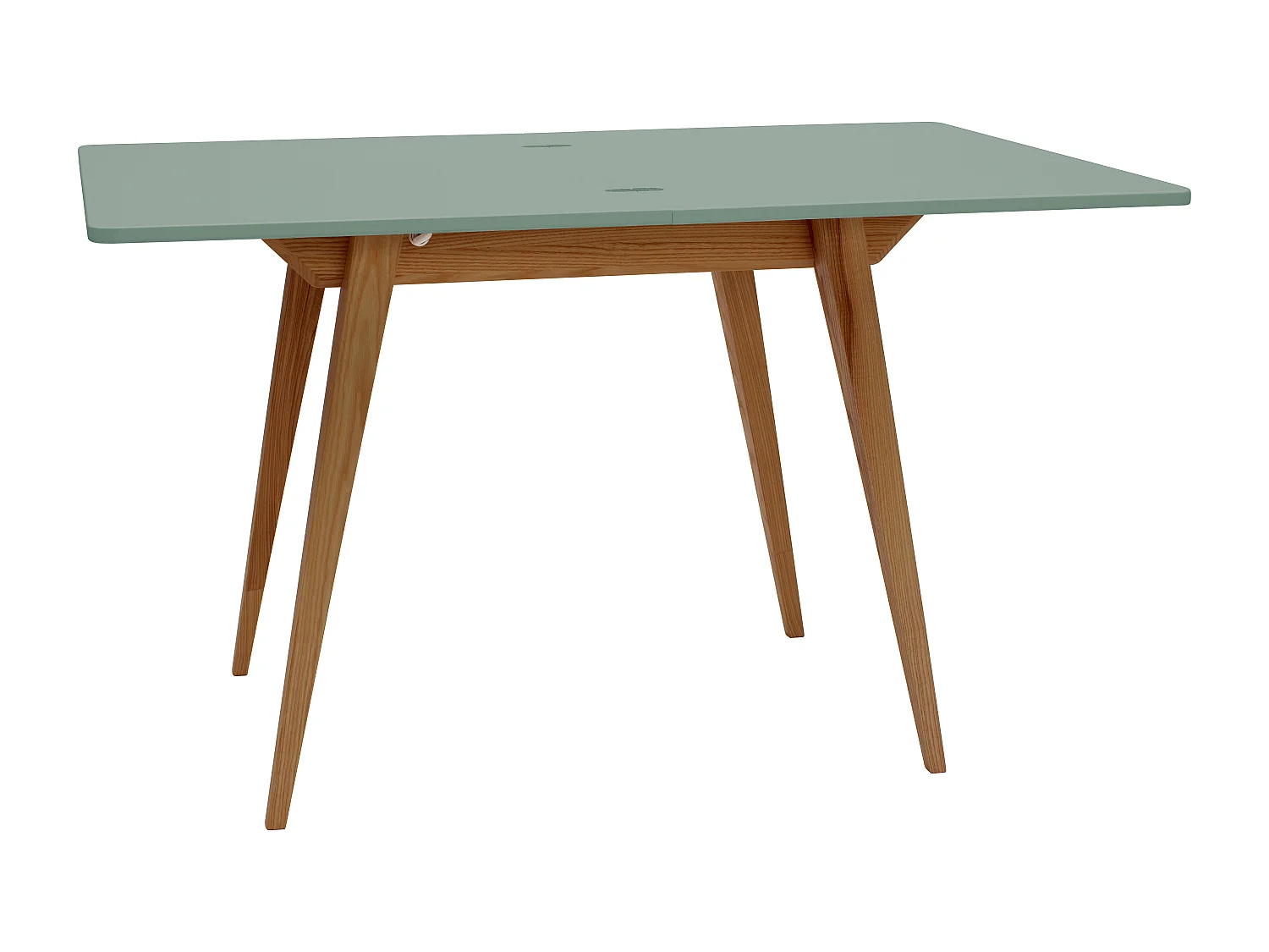 Table à manger extensible 90x65 Envelope Vert Sauge Chêne