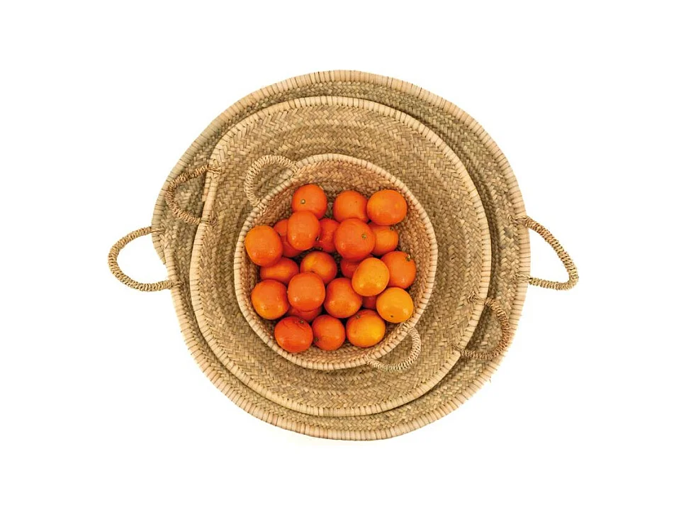 Corbeille à fruits en palmier souk Ø 40