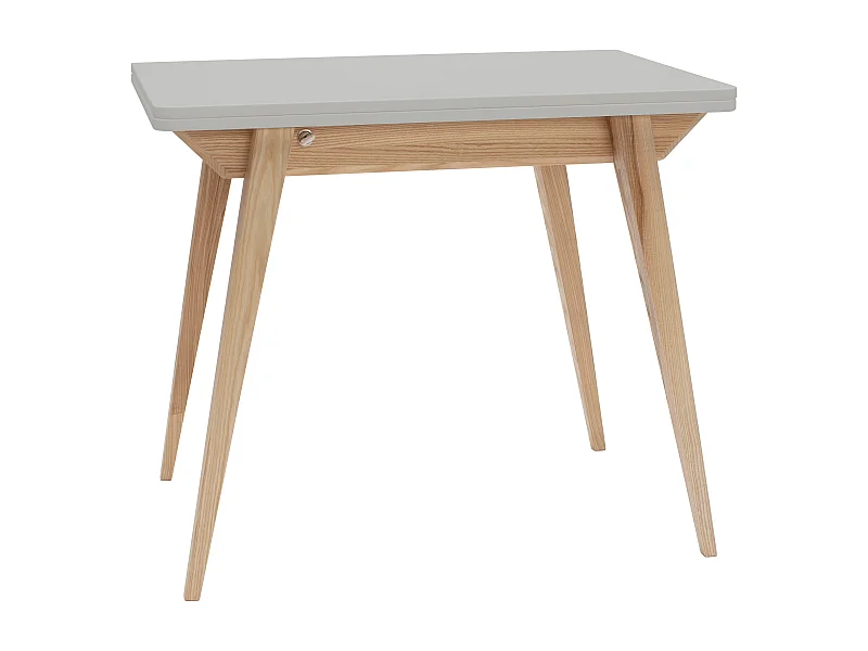 Mesa de jantar extensível 90x65cm Envelope Cinza Pérola
