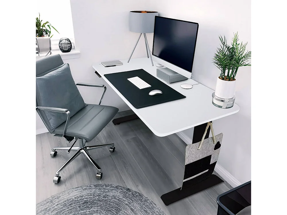 Home Deluxe bureau à hauteur réglable LUMINA noir - blanc