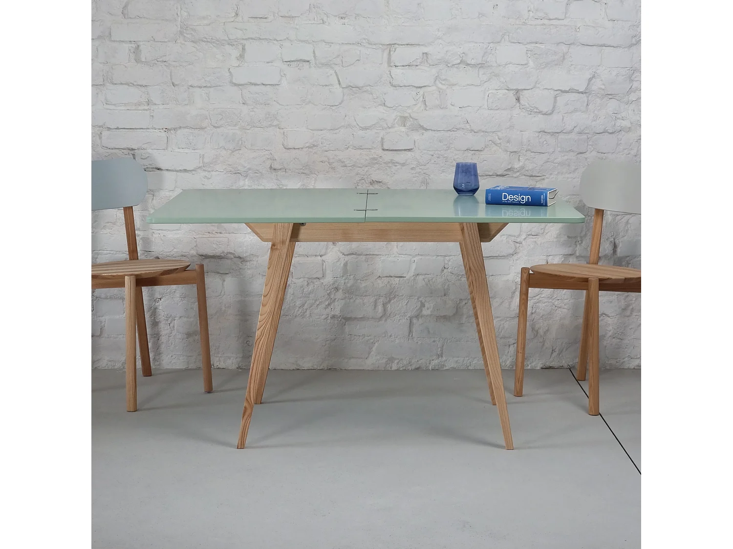 Ausziehbarer Esstisch 90x65 cm Envelope Salbeigrün