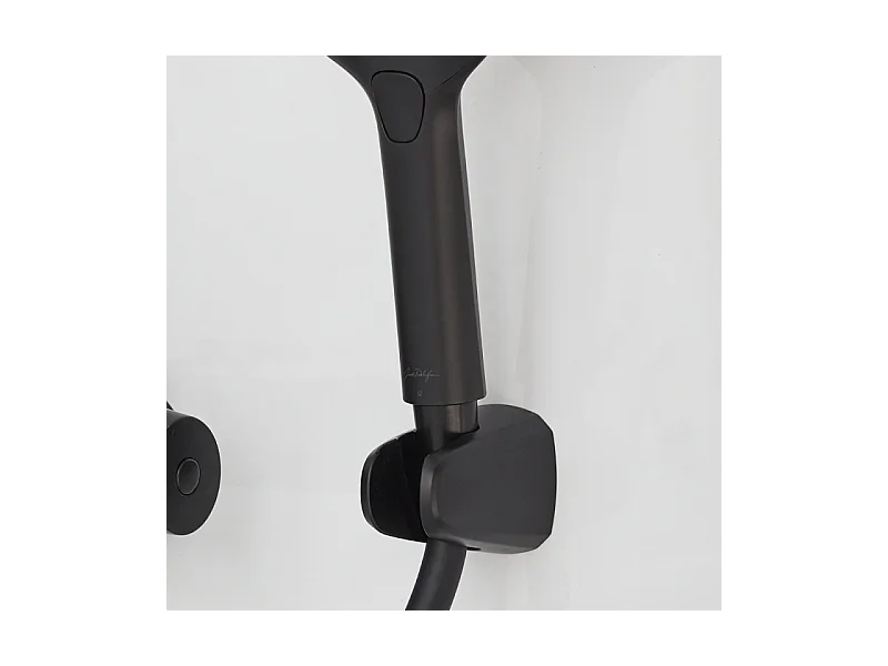 Pommeau de douche JACOB DELAFON Metro 3 jets noir + flexible