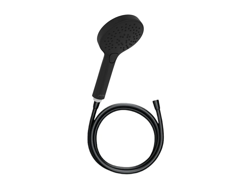 Pommeau de douche JACOB DELAFON Metro 3 jets noir + flexible