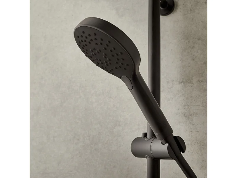 Pommeau de douche JACOB DELAFON Metro 3 jets noir + flexible