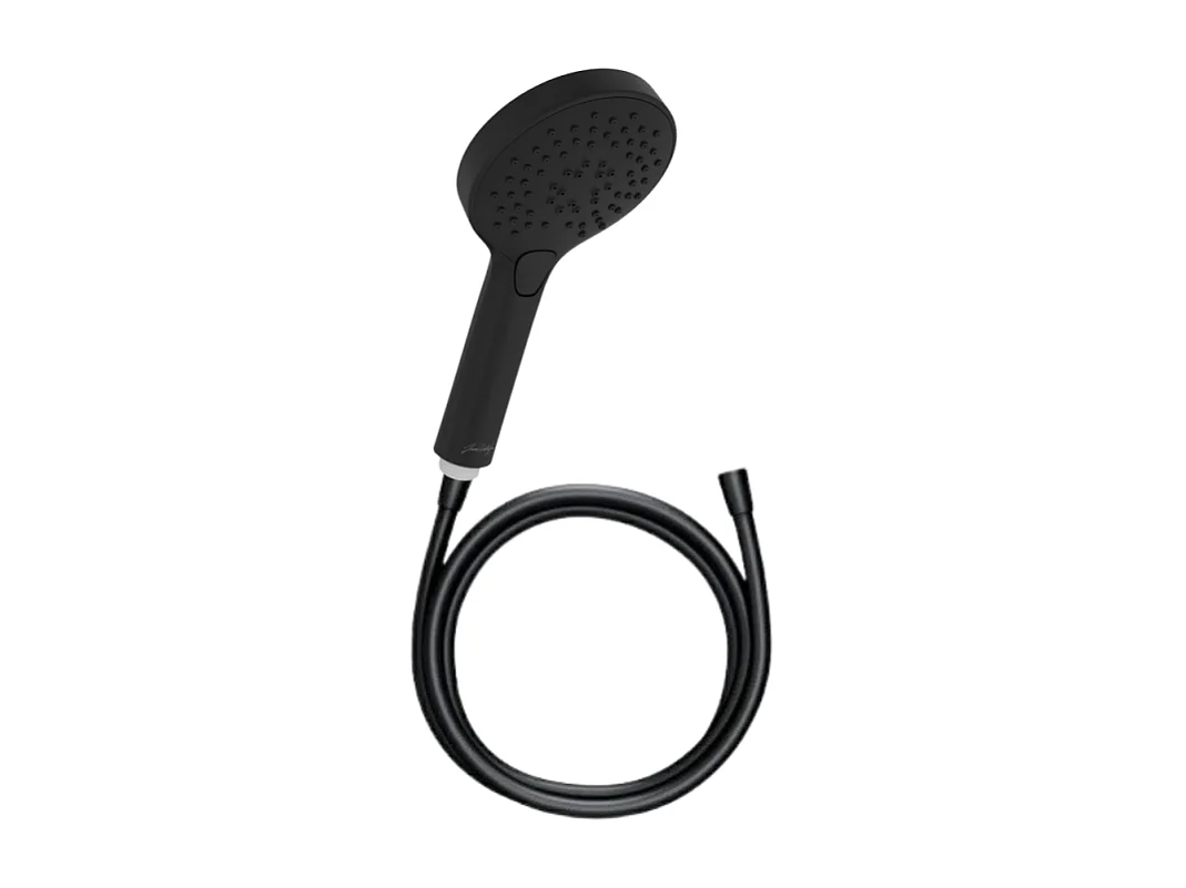 Pommeau de douche JACOB DELAFON Metro 3 jets noir + flexible