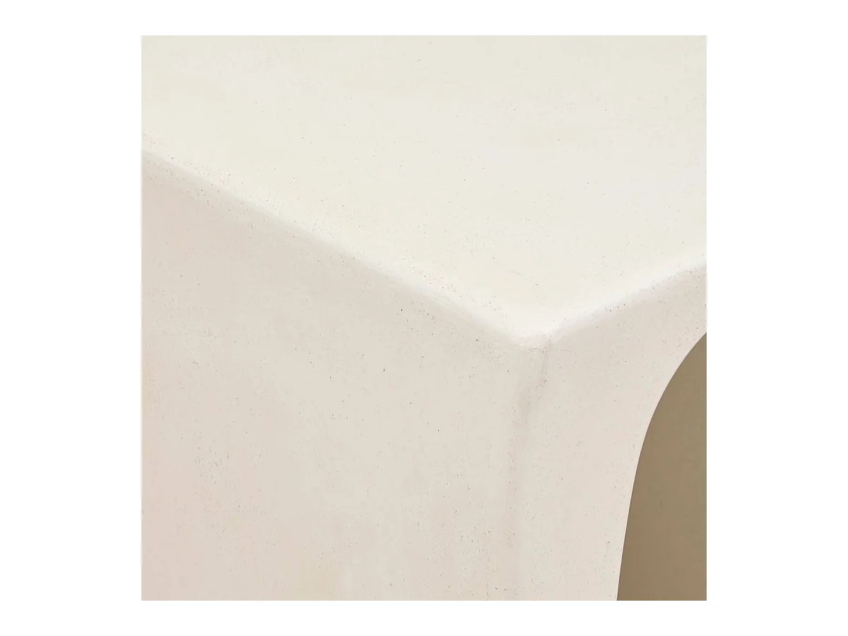 buffet meuble bas 4 niches coloris ivoire - Longueur 137 x Profondeur 36 x Hauteur 61,5 cm