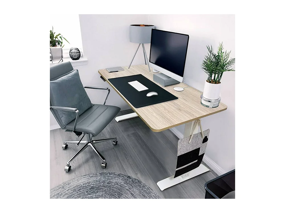 Home Deluxe bureau à hauteur réglable LUMINA blanc - marron