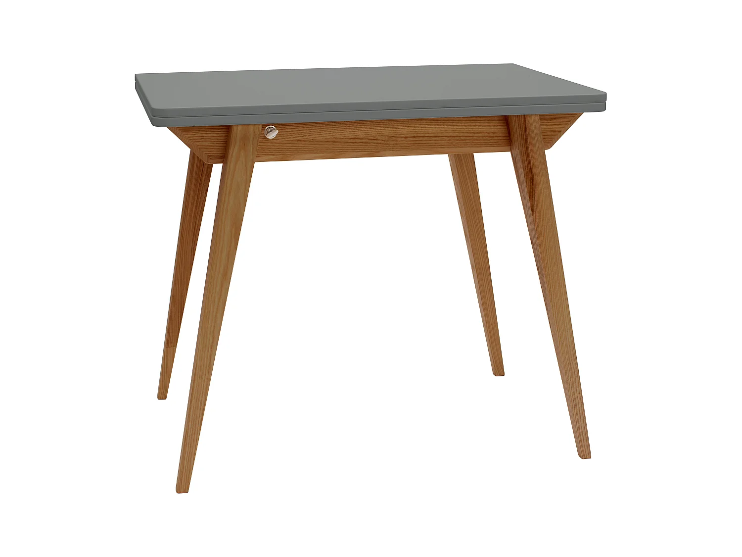 Table à manger extensible 90x65 Envelope Gris Béton Chêne